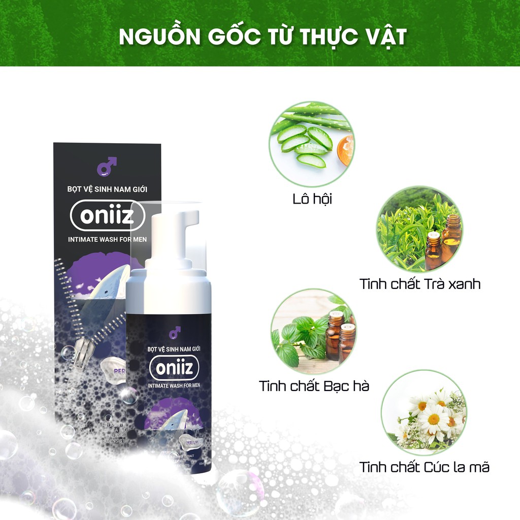 Bọt vệ sinh nam giới Oniiz - Dung dịch vệ sinh nam tạo bọt (Hương cổ điển) 100ml