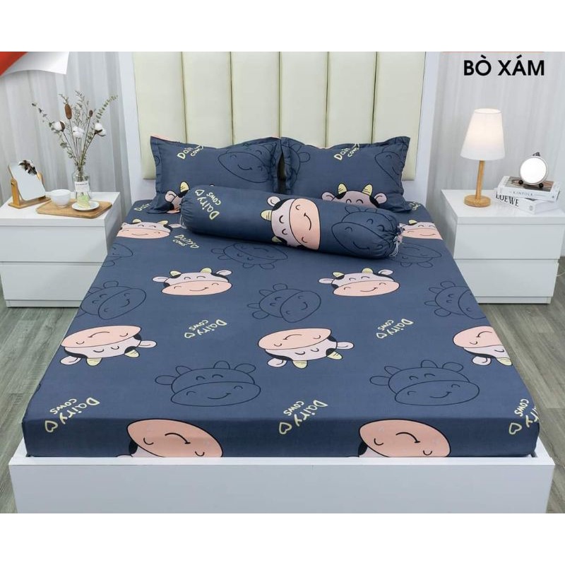 (rẻ đẹp) Trọn Bộ ga gối chải giường 3 món 1 ga chun 2 vỏ gối đầu như hình nhiều mẫu khách chọn mẫu thoải mái | BigBuy360 - bigbuy360.vn