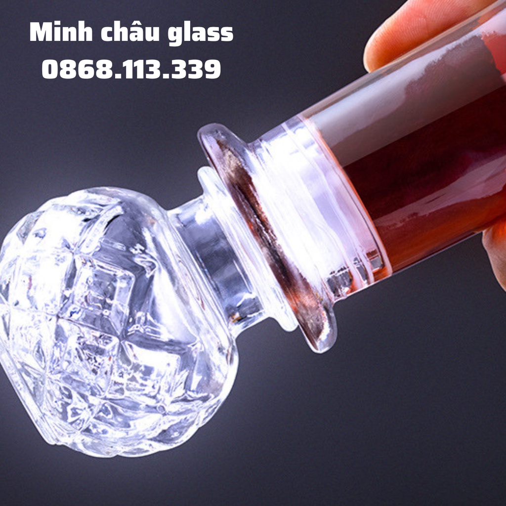 Bình Đựng Rượu Thủy Tinh Cao Cấp Sang Trọng 750ml Chai đựng rượu vỏ bình ngâm rượu 750ml cao cấp mẫu số 7 sang trọng