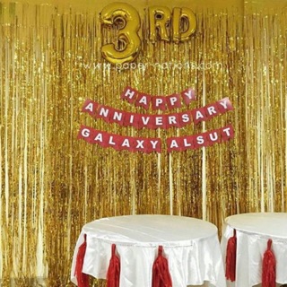 Rèm kim tuyến ( MÀU VÀNG ) trang trí background các tiệc sinh nhật , đám cưới ,khai trương,...