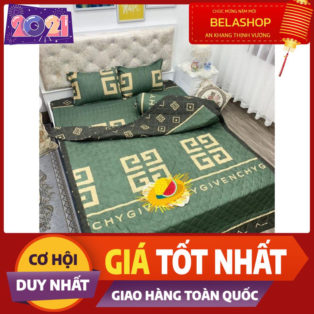 [Ga gối]Bộ ga gối 3 món 10cm,15cm,20cm,đủ kích thước,given xanh lá