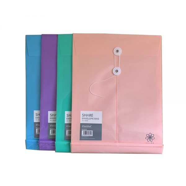 ( 1 Xấp 12 Cái ) Túi Đựng Hồ Sơ Stacom 1 Ngăn Khổ A4 Ngang D214 Khổ A Đứng D215 Camshop