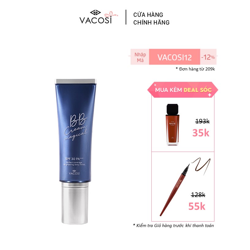 Kem Nền BB gốc nước VACOSI MAGICAL BB CREAM SPF30 PA+++
