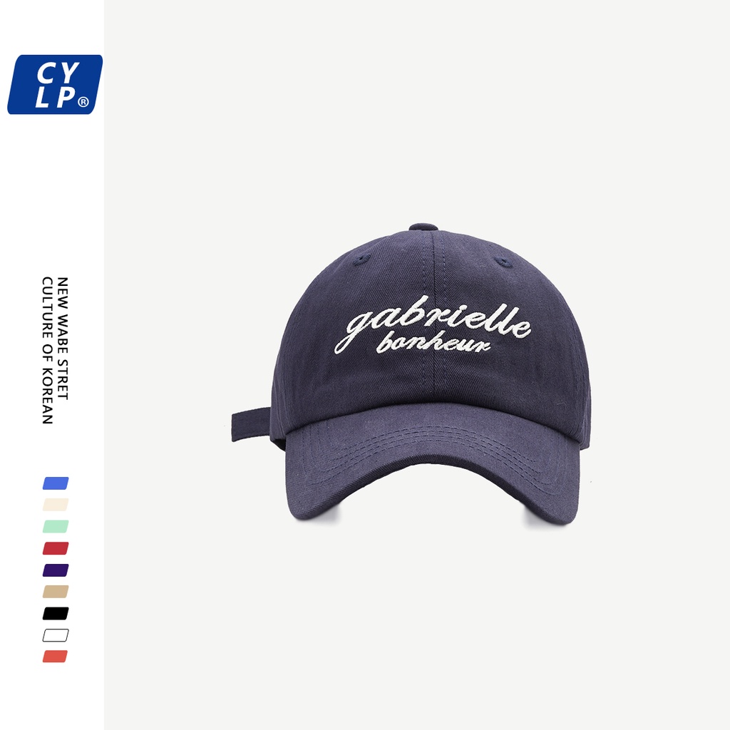 Mũ Lưỡi Trai Mềm Thêu Chữ Phong Cách Đường Phố Hàn Quốc