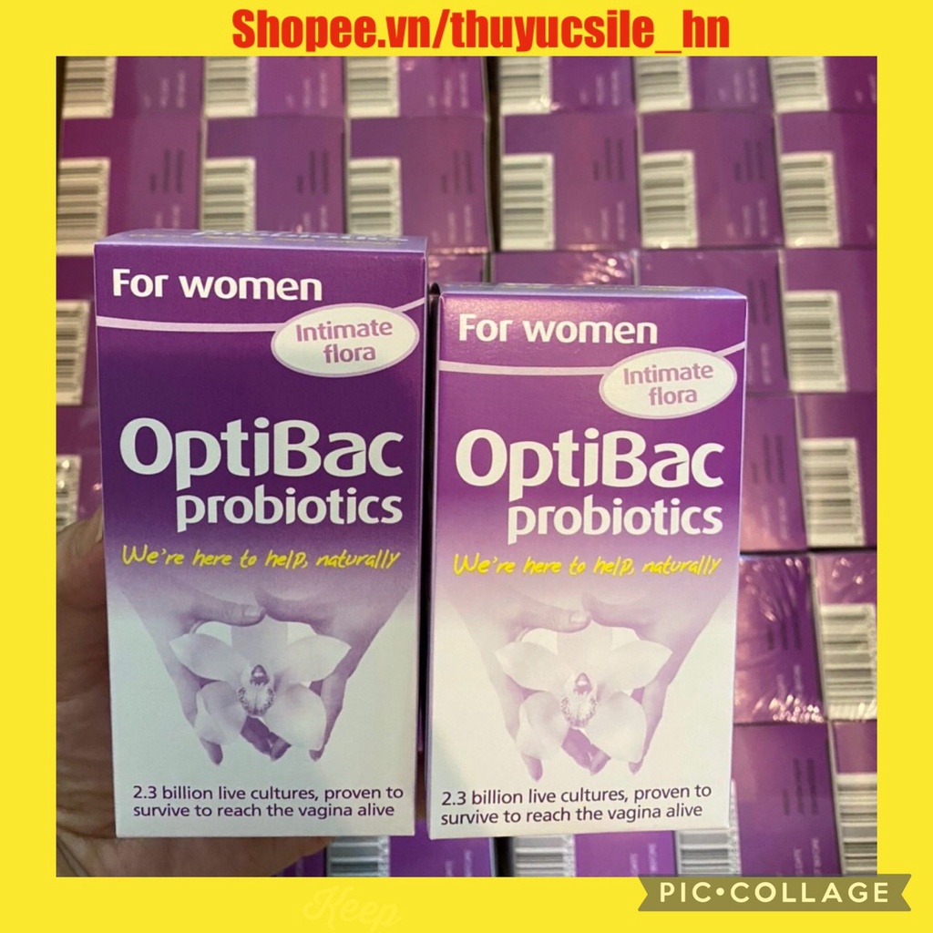 Men vi sinh Optibac tím (30v/90v) phòng ngừa phụ khoa vùng kín cho phụ nữ và mẹ bầu Optibac Probiotics For Women, UK