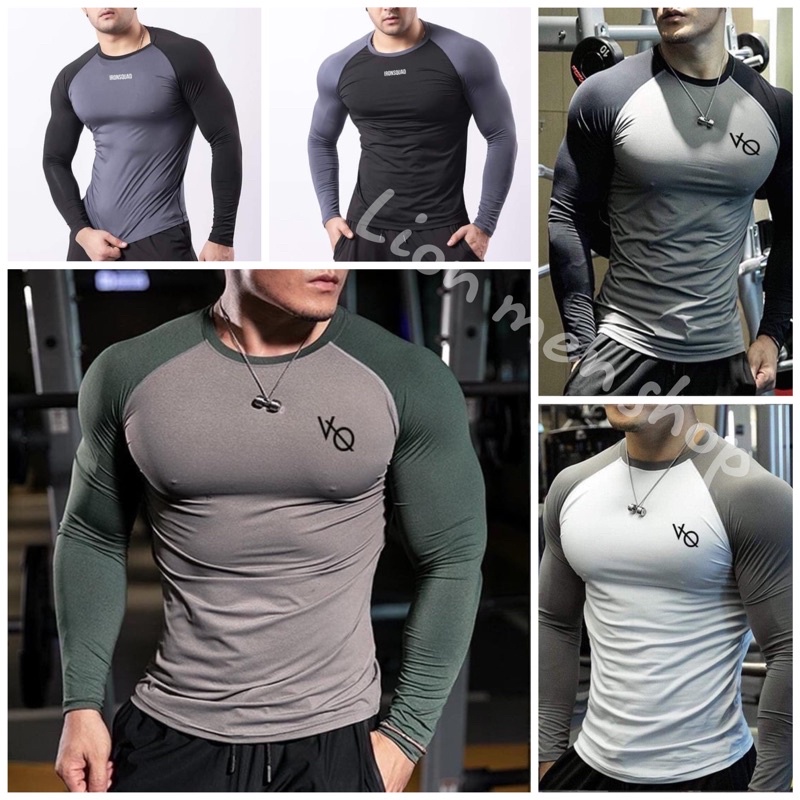 Áo Thể Thao Nam Tập Gym Tay Dài Form Ôm Body