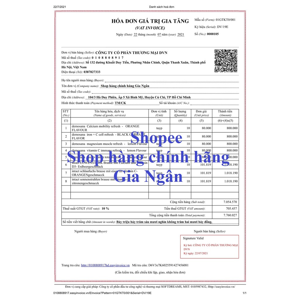 Viên Sủi Demosana Bổ Sung Chất- Nhập khẩu Đức Tuýp 20 Viên