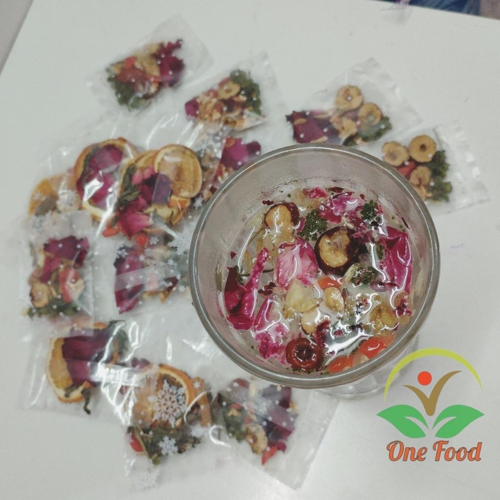 Trà Thảo Mộc Nụ Hồng Tam Thất , Detox Thanh Lọc Cơ Thể OneFood68 Bổ máu, Ngủ ngon, Giảm Cân, GIữ Dáng, Đẹp Da
