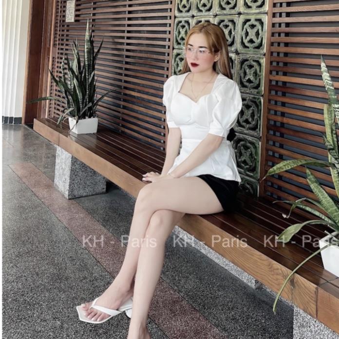 [ 𝐅𝐑𝐄𝐄 𝐒𝐇𝐈𝐏 ]   SET CỔ VUÔNG NƠ LƯNG MIX QUẦN ĐÙI