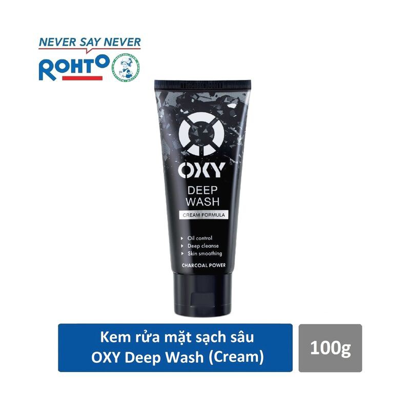 Kem rửa mặt OXY Deep Wash Cream Formula - làm sạch sâu, đánh bay nhờn, giảm thô ráp