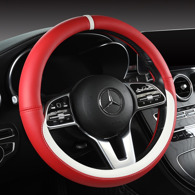 Xe hơi bọc da sợi carbon bọc vô lăng Phụ kiện nội thất 38cm cho Toyota CHR Vios Yaris Camry Corolla Car Styling