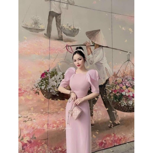 áo dài lụa ngọc trai cao cấp