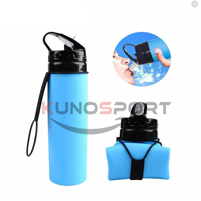 Bình đựng nước Silicon  Kuno sport 610ml gấp gọn chuyên dụng phượt gym