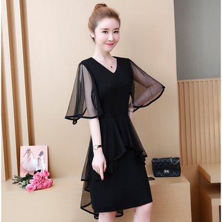Đầm phối ren cho người béo mập - VBEO203