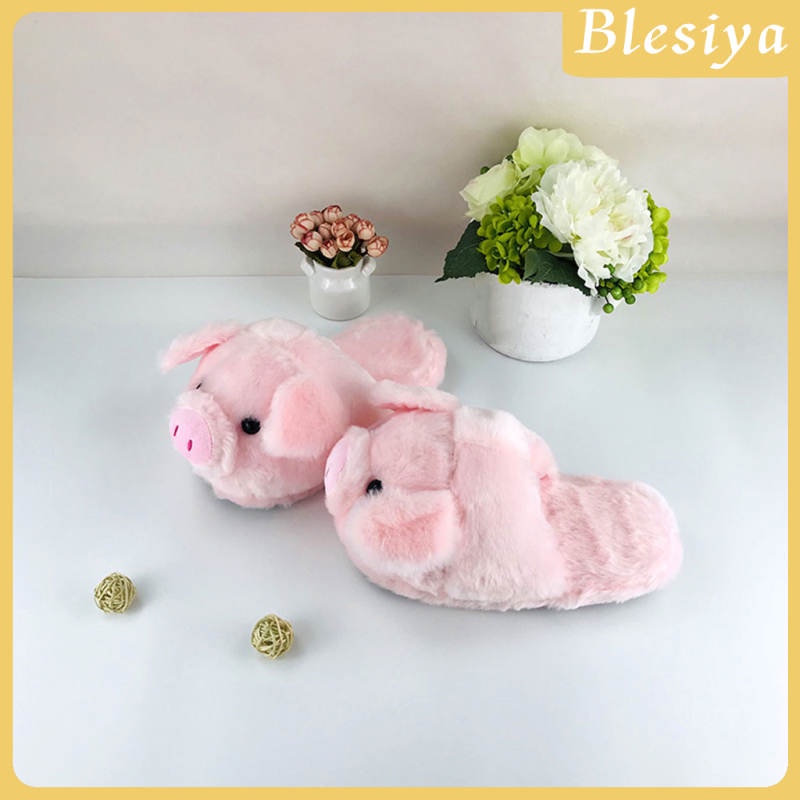 Dép Bông Đi Trong Nhà Mềm Mại Ấm Áp Hình Chú Heo Hoạt Hình Cho Nữ