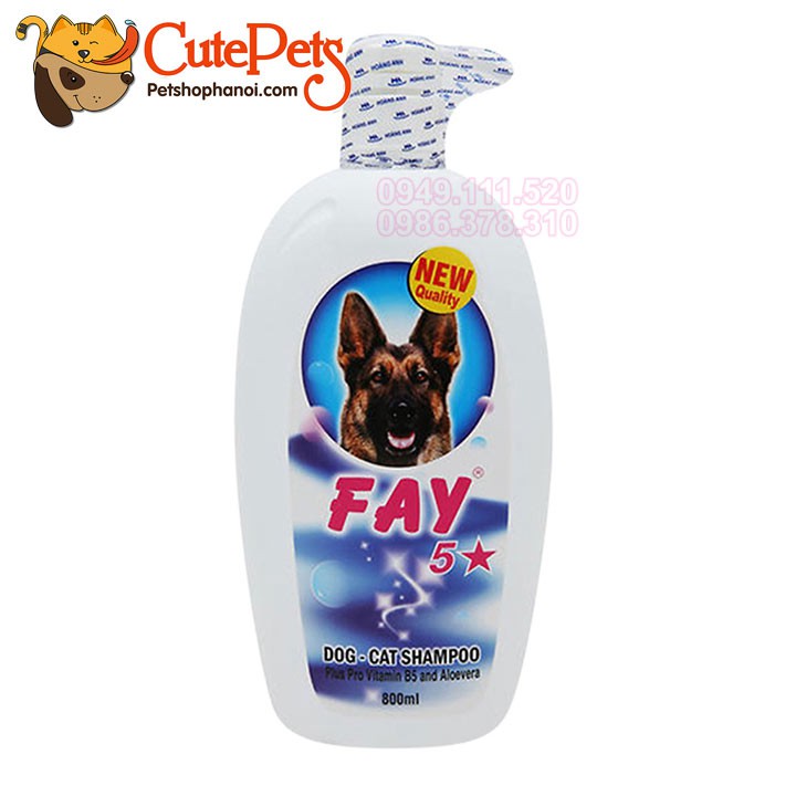 Sữa tắm Fay 5 Sao 800ml Dành cho chó mèo - CutePets Phụ kiện thú cưng Pet shop Hà Nội