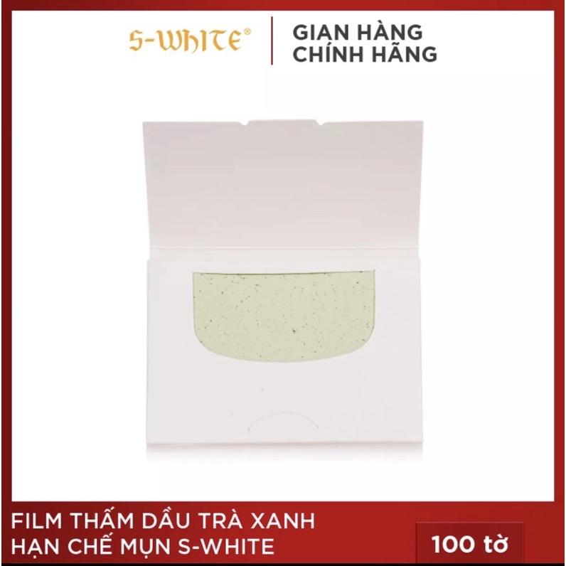 Film Thấm Dầu Trà Xanh S-White hạn chế mụn