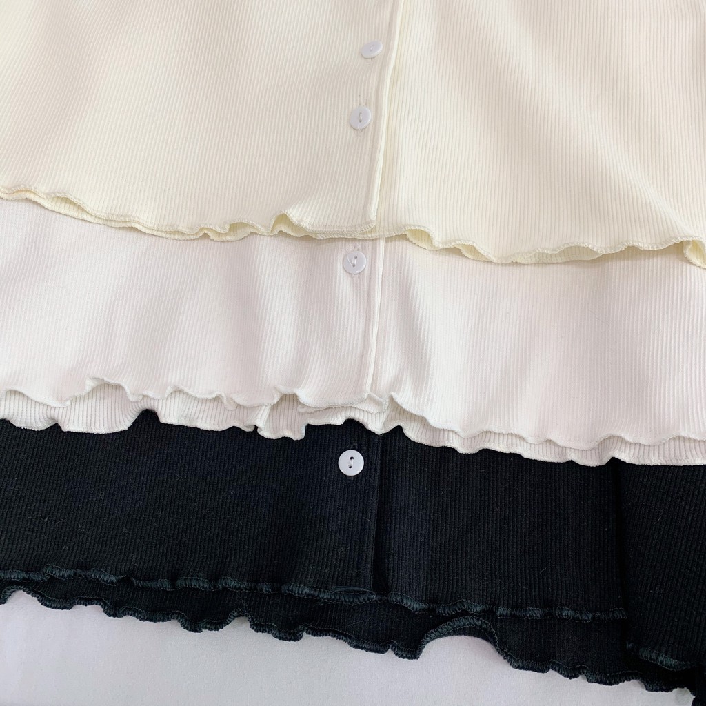 Áo Croptop Nữ Bèo Cổ V SIRI Tay Ngắn Form Rộng Ulzzang