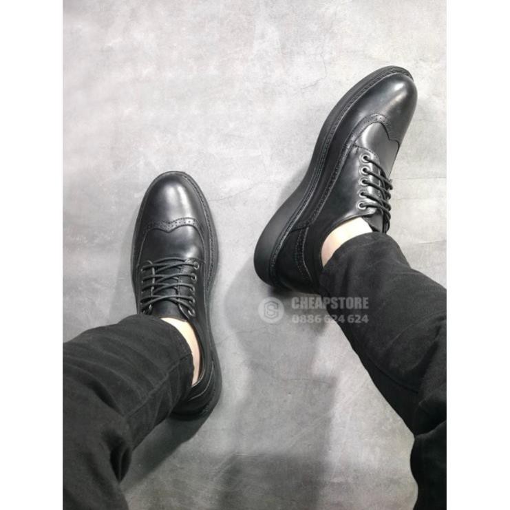 Giầy tấy da nam công sở cao cấp - Giày đốc brogue da bò thật nguyên tấm đế cao su CHEAPSTORE - CS473/474