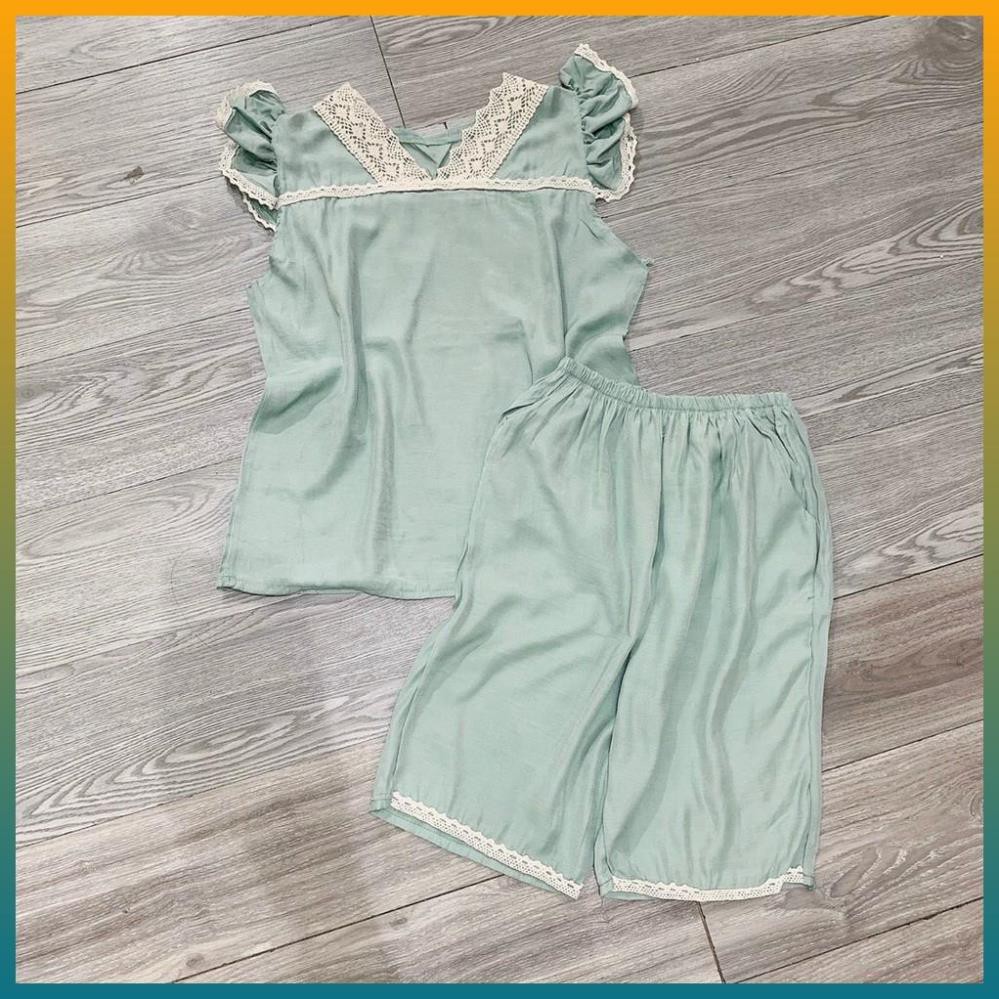 Bộ Đồ Pijama Đũi - Bộ Đũi Mặc Nhà  Tay Hến Họa Tiết Mát Lịm [Hàng Siêu Đẹp] Kèm SP Thật | BigBuy360 - bigbuy360.vn