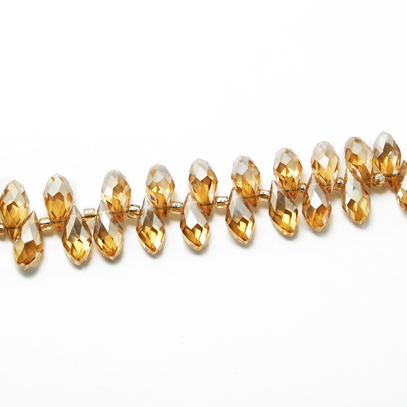 Set 10 Hạt Pha Lê Hình Trái Tim 6x12mm Làm Trang Sức Thủ Công