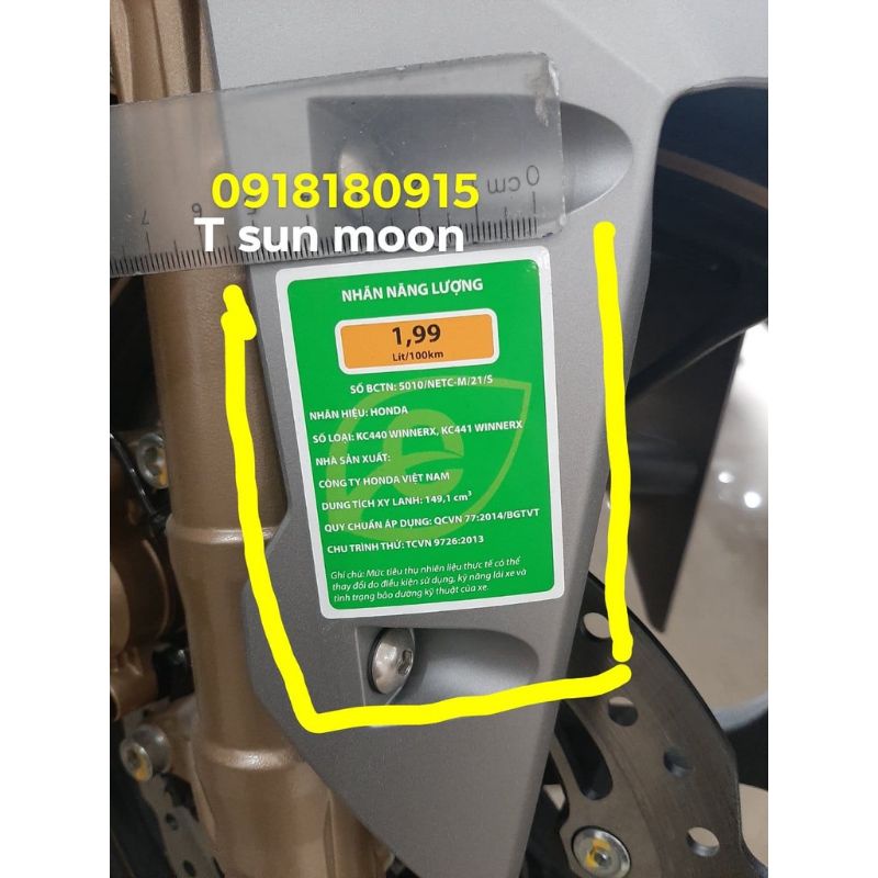 Tem thông số tem nhãn năng lượng xanh tem xanh xe máy máy honda sh ab wave anpha winner x lead