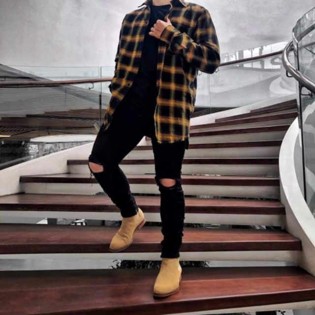 Sơ mi caro unisex / sơ mi flannel | BigBuy360 - bigbuy360.vn