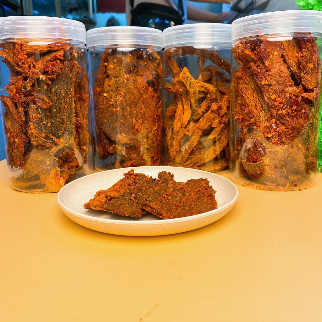 Thịt bò khô miếng Hồng Ngự - khô bò 100% từ thịt bò tươi hũ 400g | BigBuy360 - bigbuy360.vn