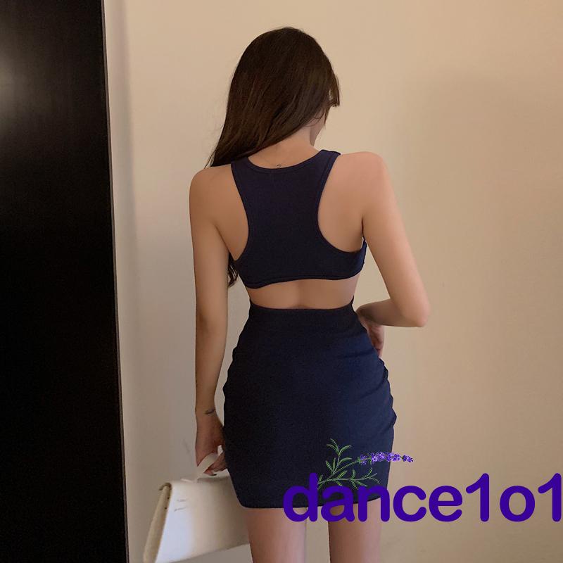 Đầm Ôm Không Tay Màu Sắc Thời Trang Gợi Cảm Cho Nữ