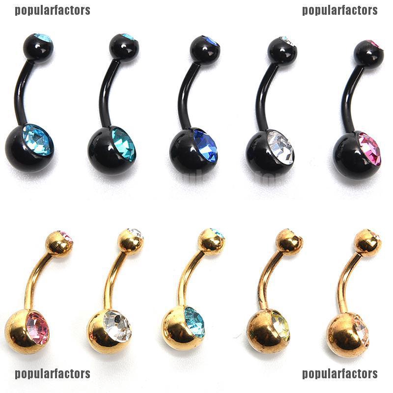 Khuyên Rốn Màu Đen / Bạc Thời Trang