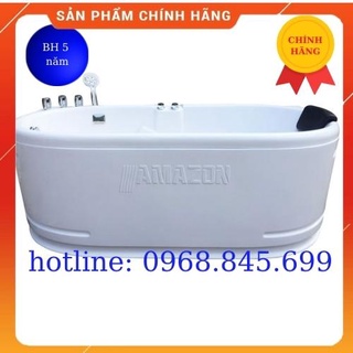 Bồn tắm massage amazon tp8008 chân inox có yếm - chính hãng