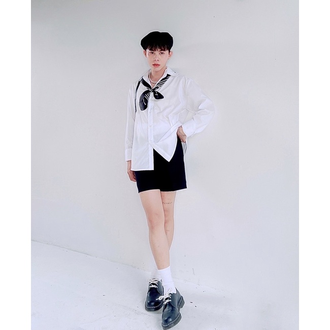 Quần Short Lưng Thun Unisex Chất Liệu Kate Dáng Hàn Quốc