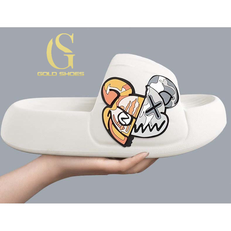 [4 Mẫu] Dép Bánh Mì Unisex Nam - Nữ  Siêu Hot Họa Tiết Phi Hành Gia, Gấu, Kaws, Hot girl MSP: 8013 ALL