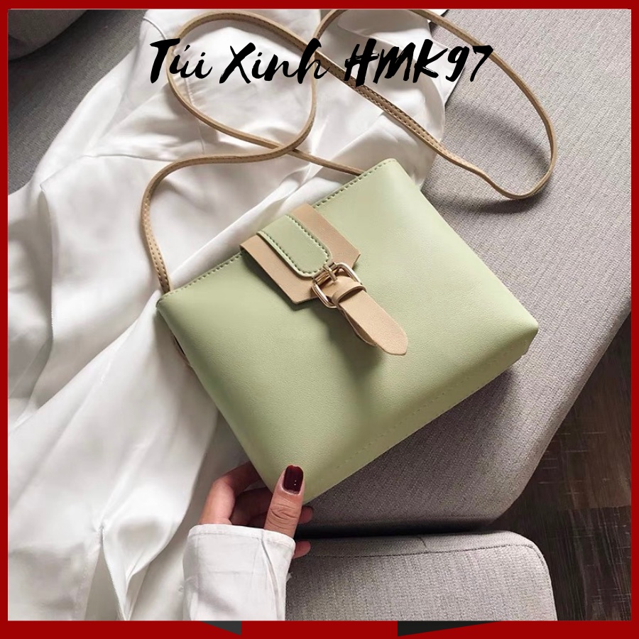 Túi Xách Nữ Giá Rẻ Đeo Vai Đeo Chéo Công Sở Đi Chơi Đi Tiệc Da 2 Li Dày Túi Xinh HMK97