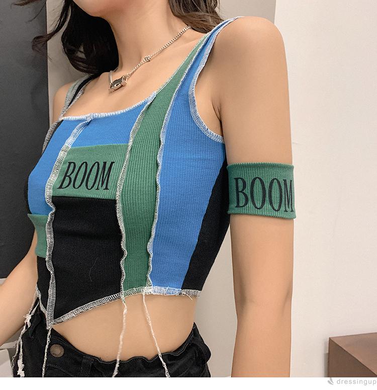 DRESSINGUP-Áo hai dây không tay thiết kế màu đáng yêu cho phái nữ