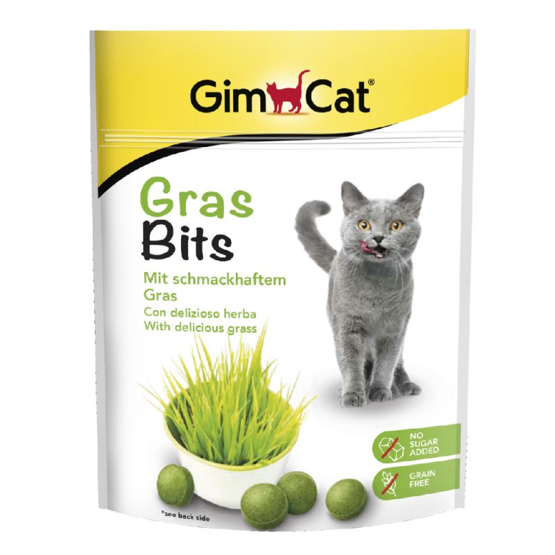 Viên cỏ mèo Gimcat Gras Bits tiêu búi lông, hỗ trợ tiêu hóa và bổ sung chất xơ cho mèo