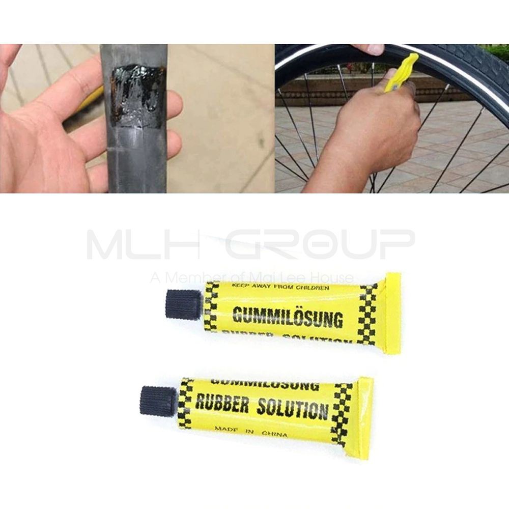 Bộ 15 Dải Sợi Keo Cao Su Kèm 2 Tuýt Keo Vá Lốp Xe Không Xăm Vá Ngoài  Dự Phòng Khẩn Cấp Cho Xe Máy,Xe Ô Tô MLH