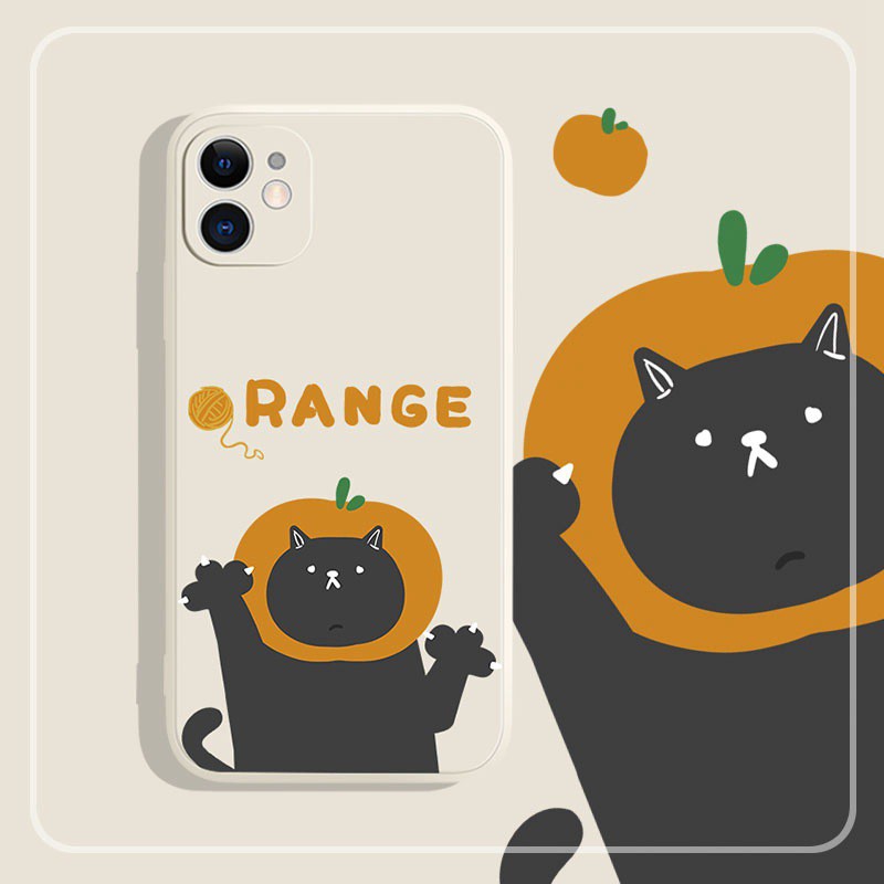 Ốp lưng iphone - ốp iphone  cạnh vuông Hình Mèo Orange iphone 5/5s/6/6plus/6s/6s plus/6/7/7plus/8/8plus/x/xs/xs max/11/