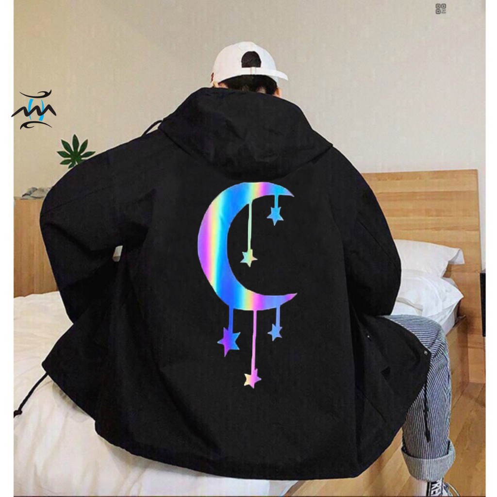 Áo Khoác Dù 2 lớp Nam Nữ Unisex - in phản quang 7 màu/Sáng Trắng (PQ002) Bao Hot | BigBuy360 - bigbuy360.vn