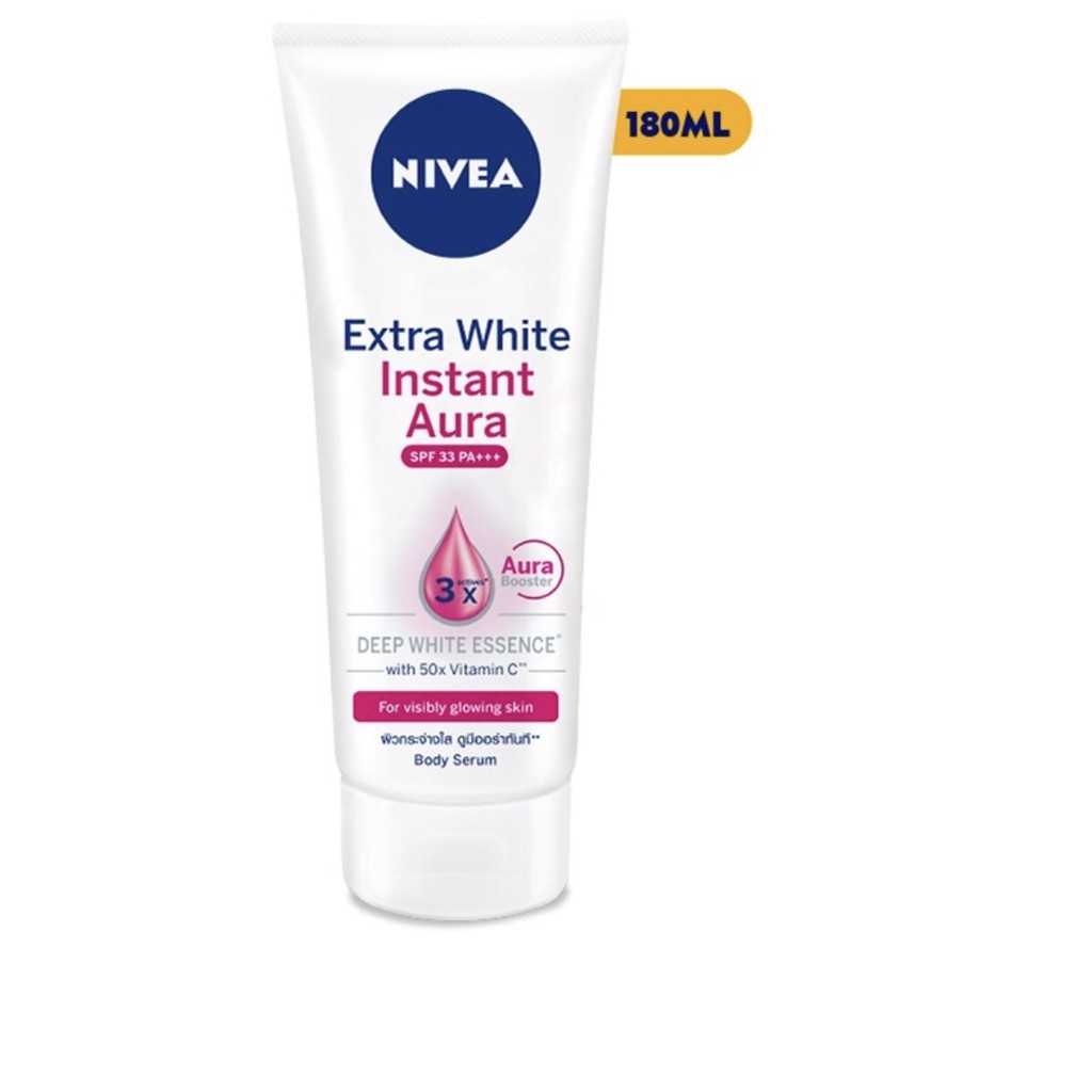 Tinh chất dưỡng thể dưỡng trắng NIVEA giúp sáng da tức thì &amp; chống nắng (180ml)