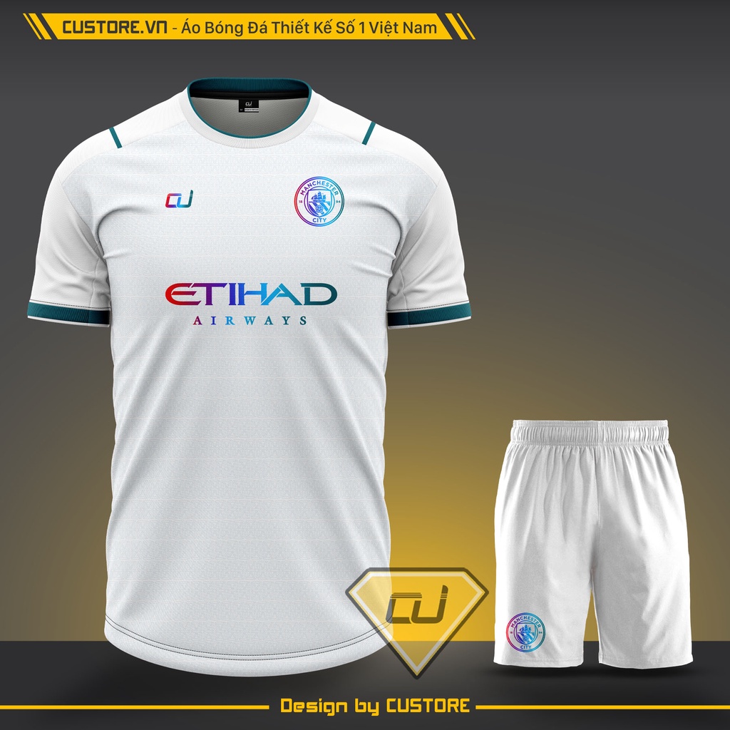 Áo đá bóng đá banh CLB Manchester City/ Man City mới nhất 2020 2022- Vải mè nhật cao cấp, thấm hút mồ hôi CUSTORE