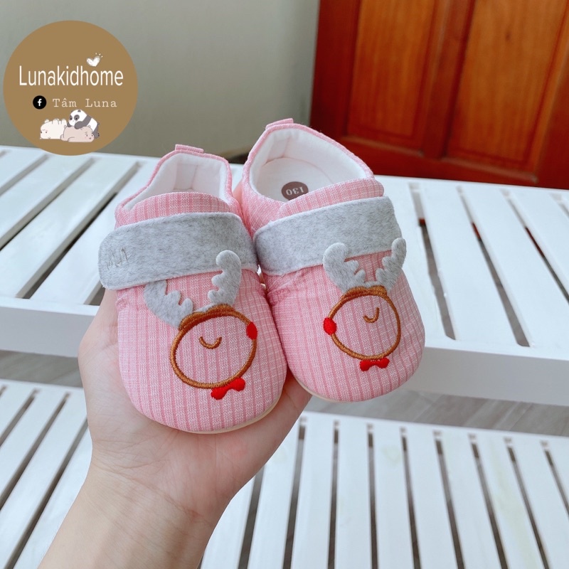-Giày tập đi chống trượt đế cao su non