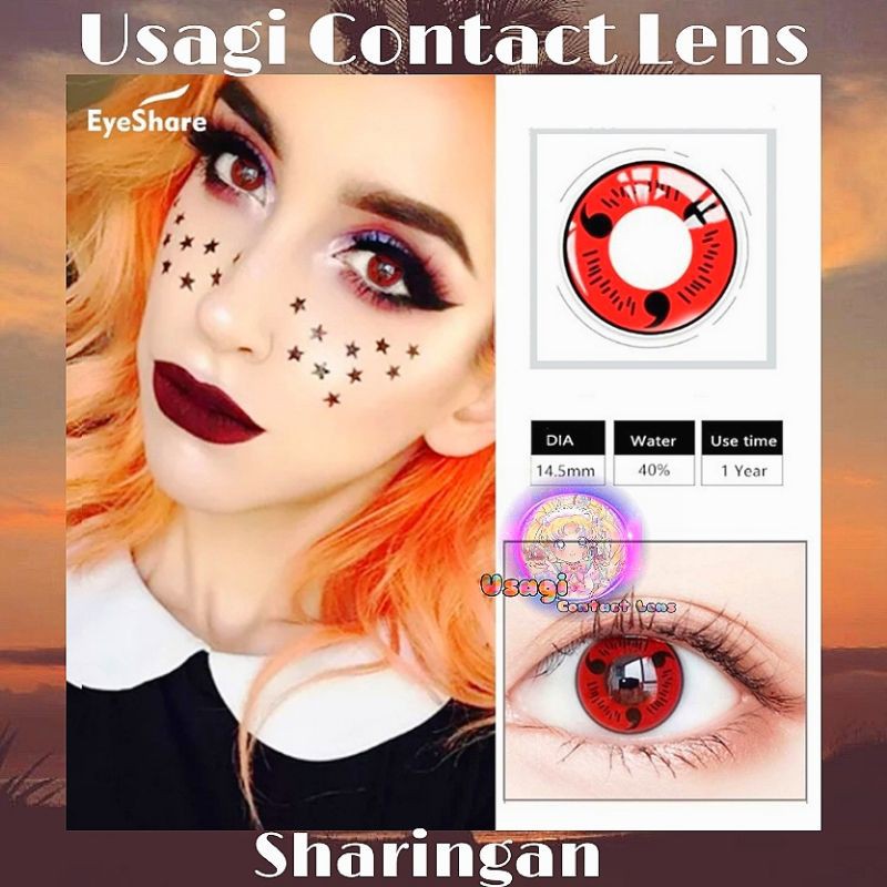 SHARINGAN : lens cosplay : Ib trước khi đặt( Usagi Contaclens)