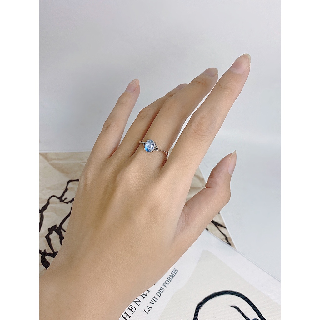 Nhẫn bạc Moonstone H.A.S