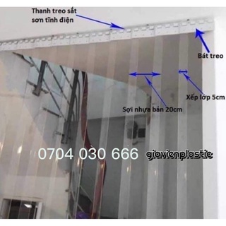 Rèm Nhựa PVC,Ngăn Lạnh,( bản 20cm và bản 30cm ) Mành Nhựa PVC,Rèm Nhựa Ngăn Lạnh Điều Hòa ,Tặng kèm phụ kiện cao cấp