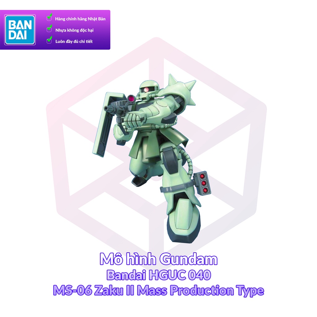 Mô hình Gundam Bandai HG UC 040 MS-06 Zaku II Mass Production Type 1/144 MS Gundam [GDB] [BHG]