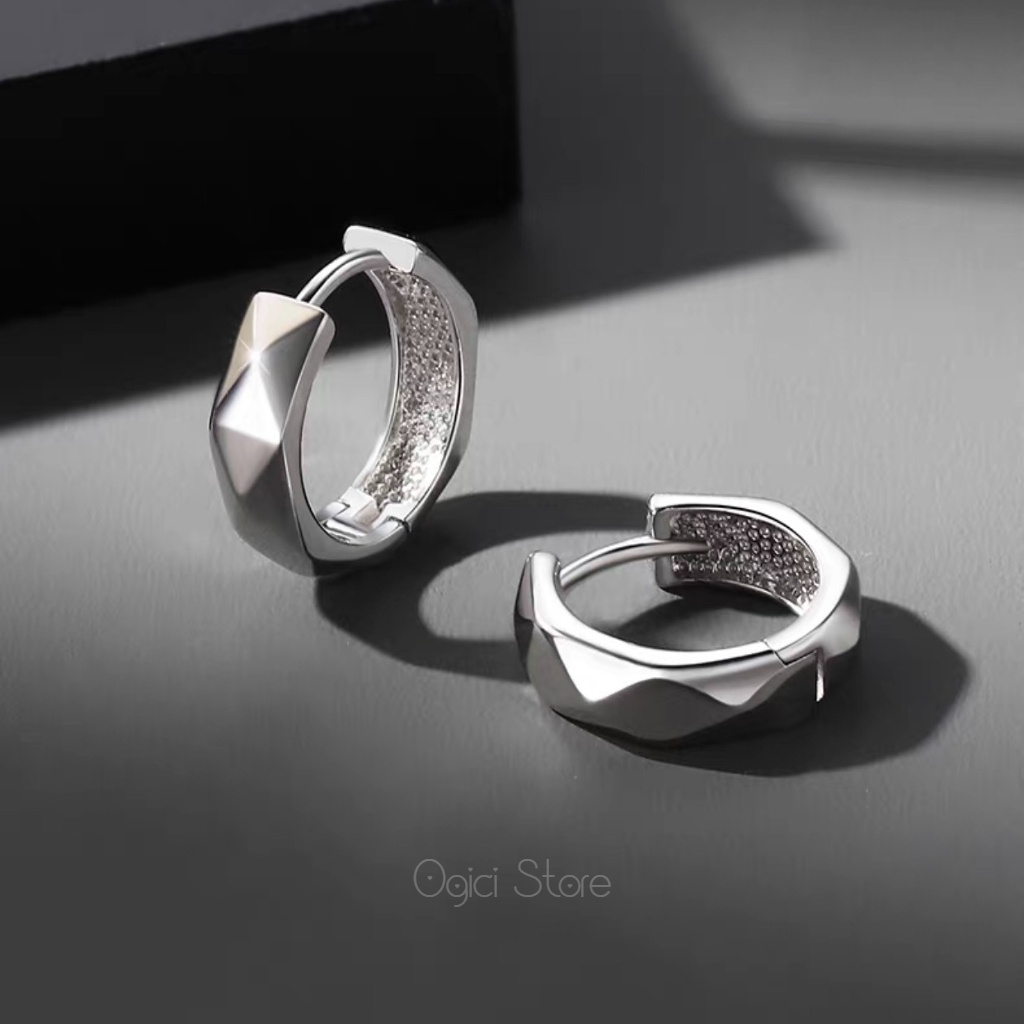 Bông tai, Khuyên tai nam nữ dáng tròn thời trang cá tính sành điệu phong cách âu mỹ, Độc đáo, Unisex, 1 chiếc