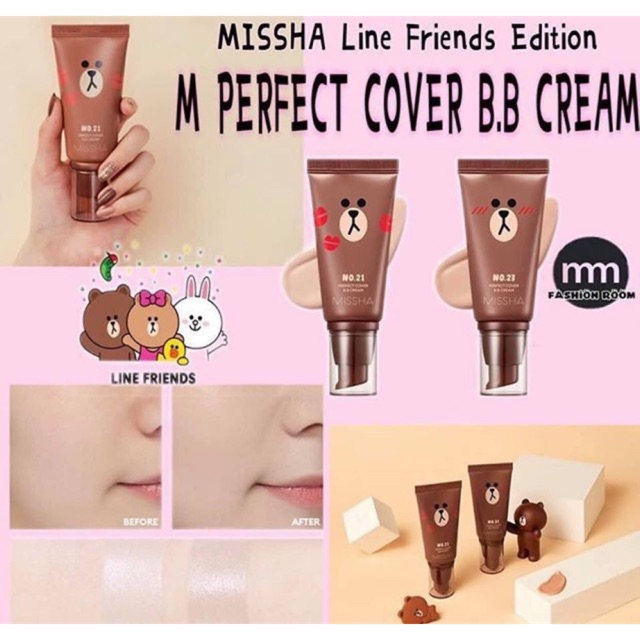 Kem nền M Perfect Cover B.B Cream SPF42/PA+++ Line Friends Edition 2 ( phiên bản limited )