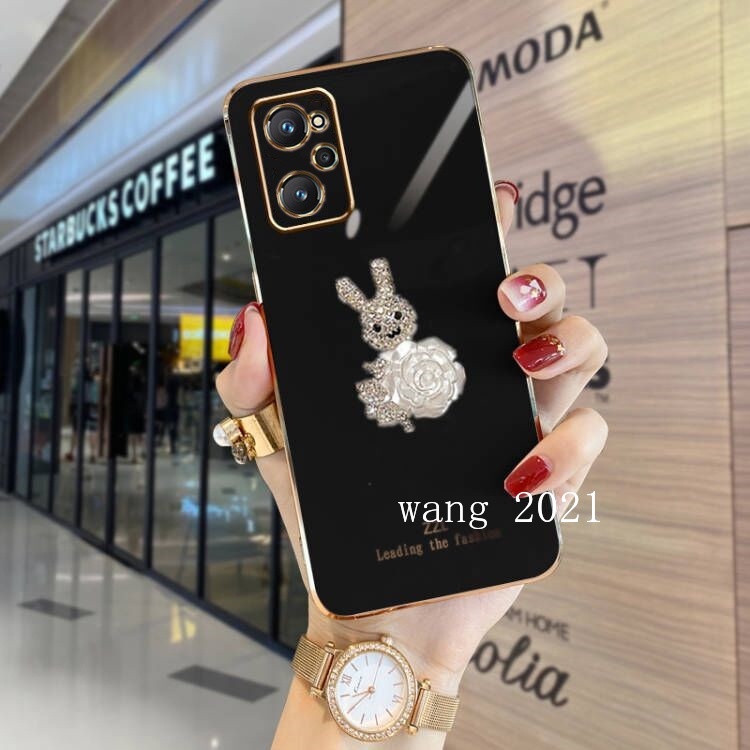 Ốp Điện Thoại Mềm Hình Hoa Trà Đính Đá Sang Trọng Cho Realme C35 / 9 Pro + / 9Pro / 9i 2022