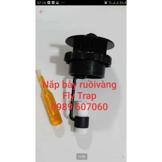 Combo 10 bộ nắp bẫy ruồi vàng kèm thuốc dẫn dụ